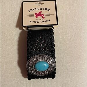 Idyllwind Black Bracelet with Silver and Turquoise Accents